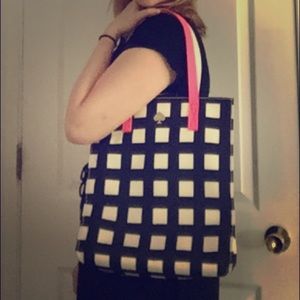 Black/White/Pink Kate Spade Tote